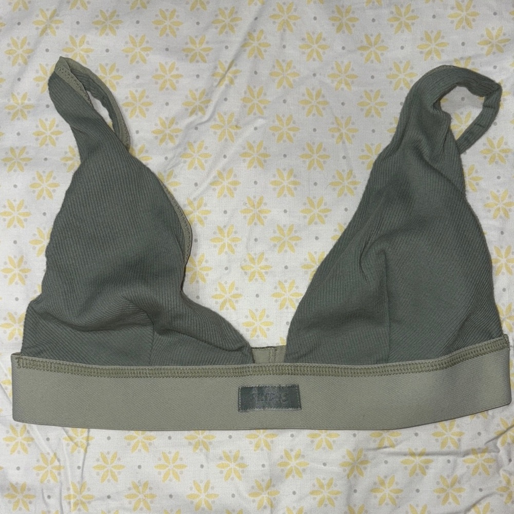 SKIMS Green Minimalist Triangle Bra